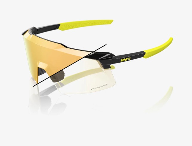 AEROCRAFT - Gloss Metallic Black - Gold Mirror Photochromic Lens