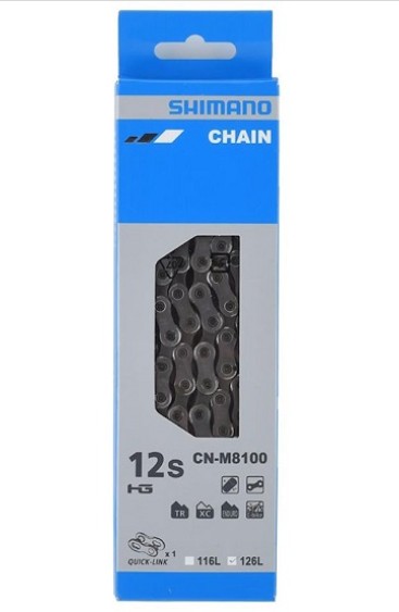 Shimano Parts BICYCLE CHAIN, CN-M8100, 126LINKS FOR HG 12-SPEED