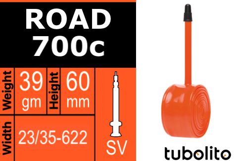 TUBO RUOT, 700 SV60 TPU, 23/35-622, ORG
