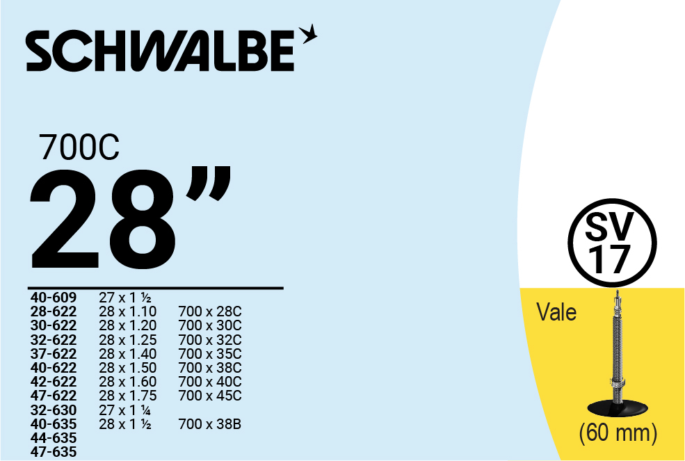SWB TUBE, 700c 28-47, SV60