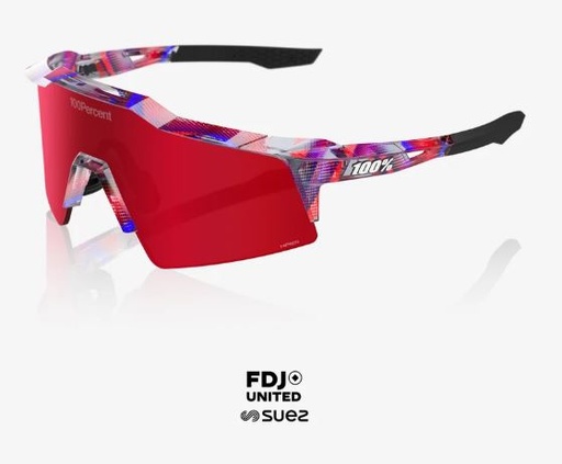 [60008-10037] SPEEDCRAFT SL LE FDJ Gloss Translucent Red/Blue - HiPER Fire Red Mirror Lens